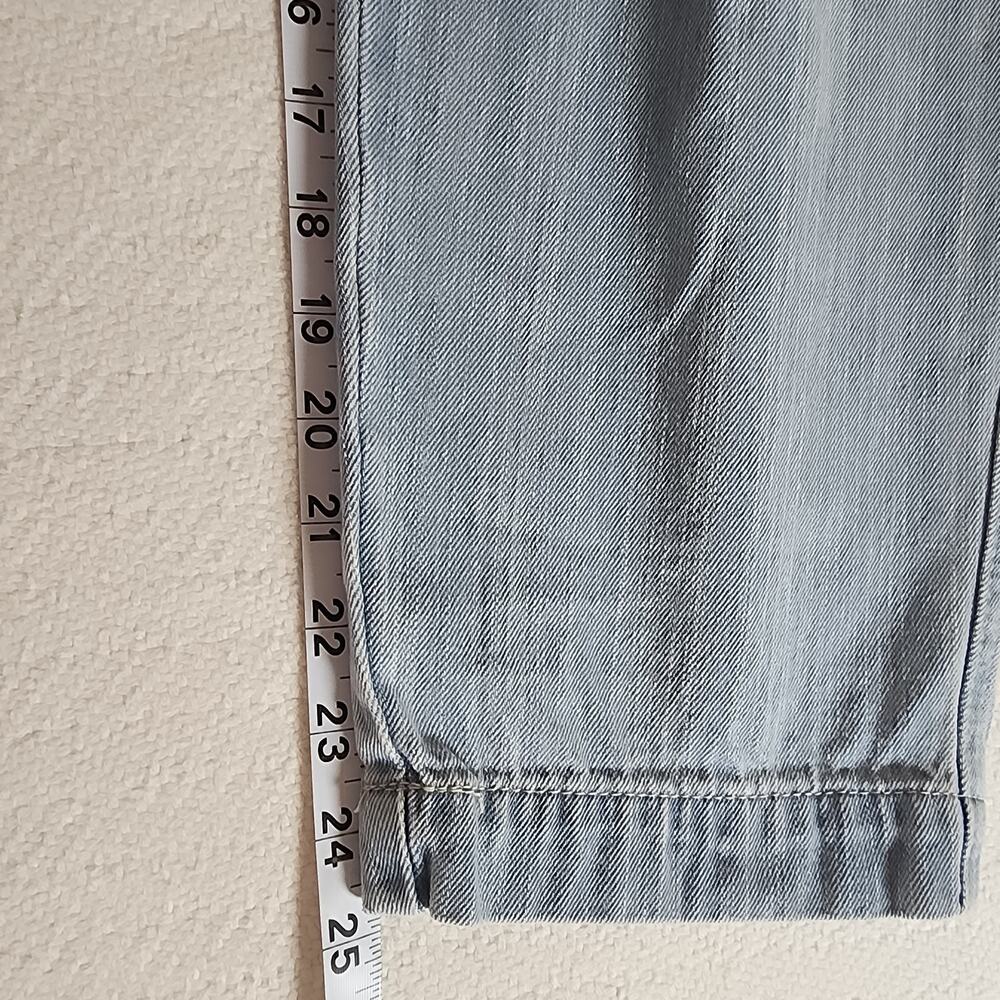 Easel Women's L Denim Joggers Distressed Light Blue Elastic Waist Relaxed Boho - Picture 6 of 6